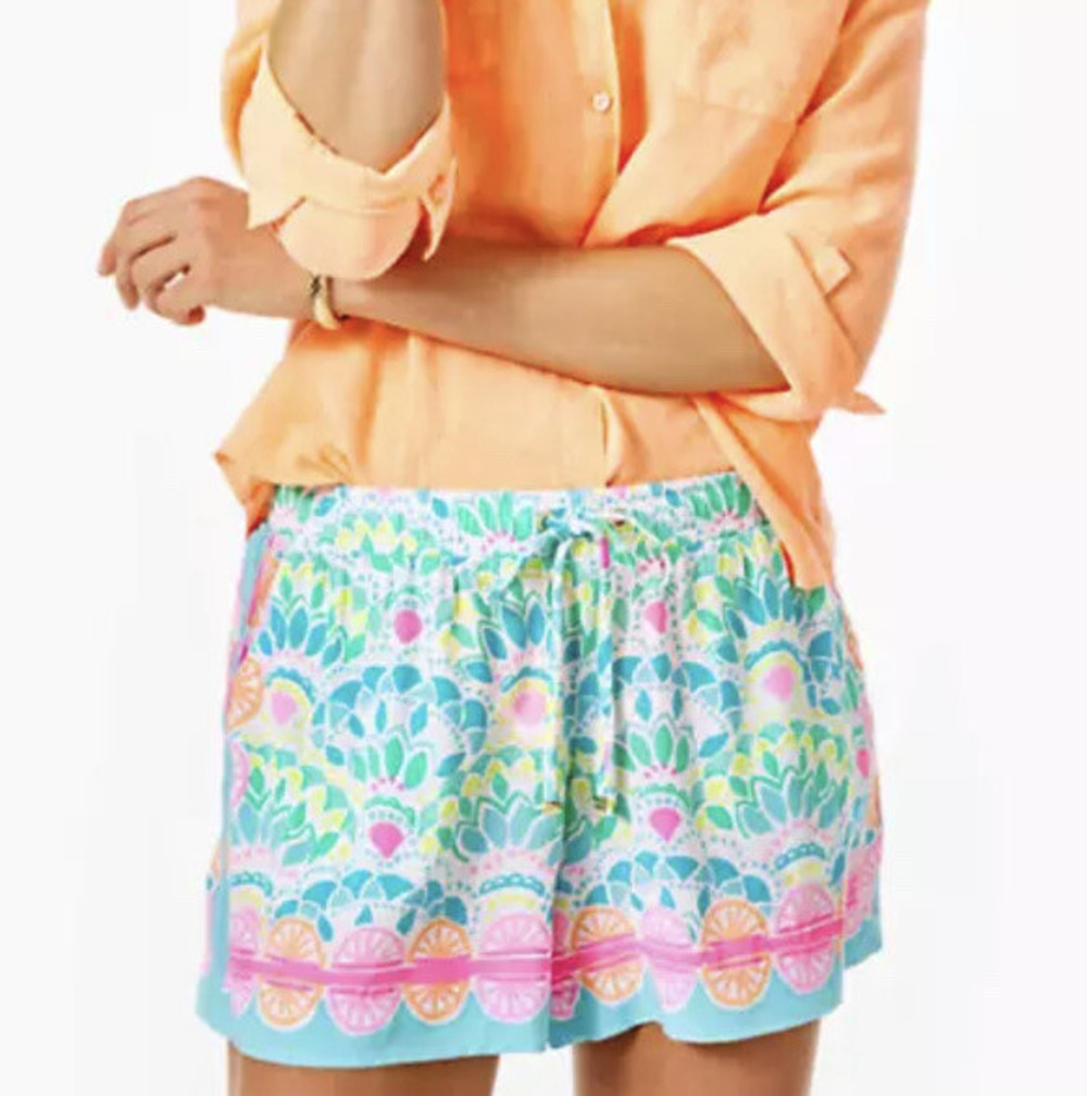 Lilly Pulitzer Women's 5'' Katia Short 001469 Size XXS Caribbean citrus A009675